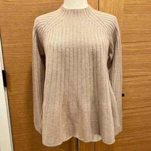 REBECCA TAYLOR | 100% Soft Wool sweater | Cream | Small